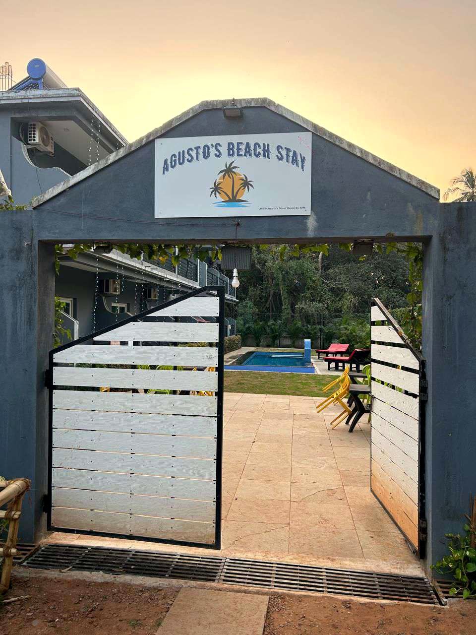 Agusto Beach Stay entrance gate